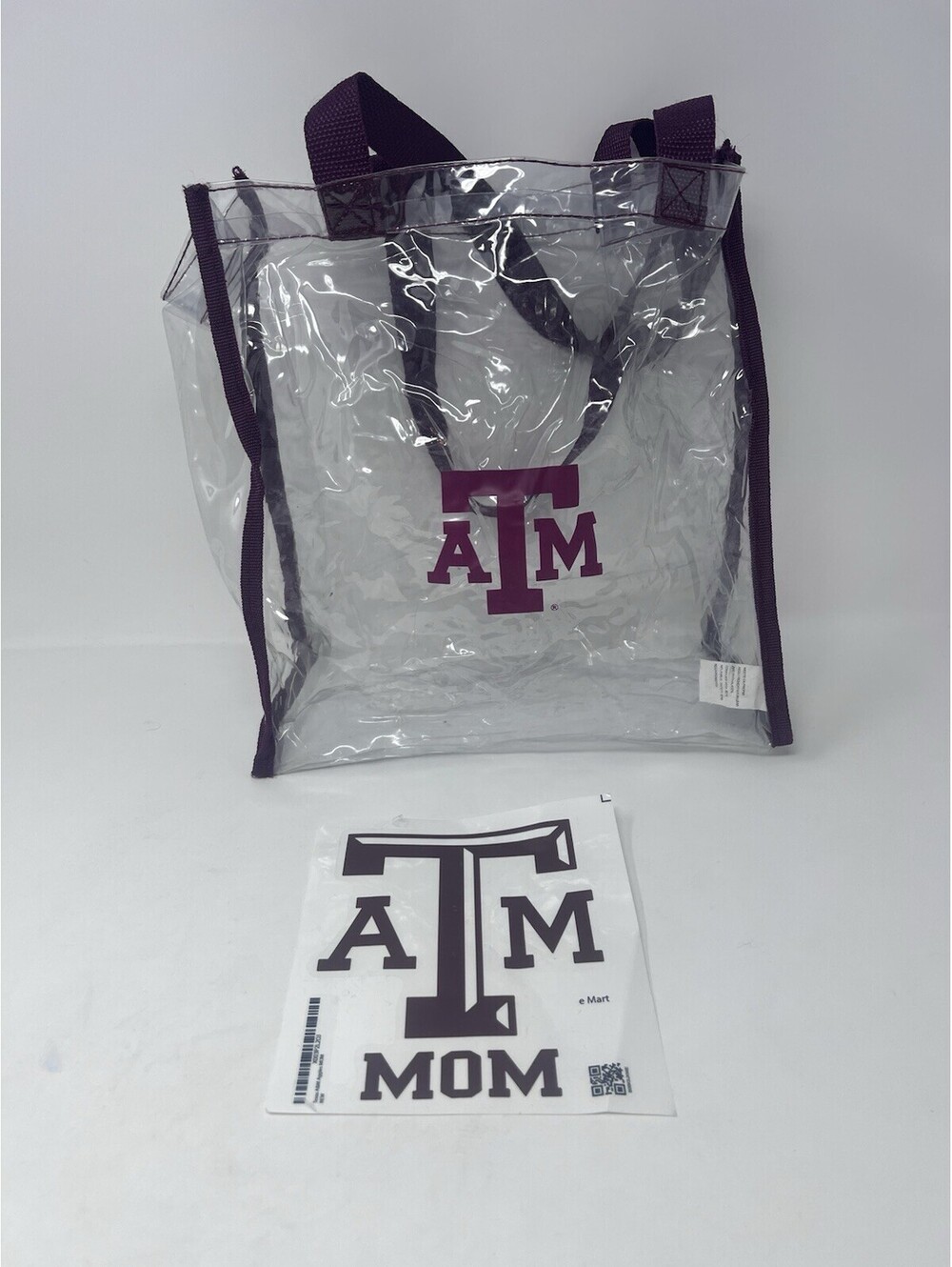 Texas A&M Aggies Clear Stadium football game Tote Bag MOM Decal Sticker Maroon